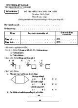 Đề và đáp án kiểm tra cuối học kì I lớp 1 - Năm học 2015-2016 - Trường Tiểu học Yên Cường 2